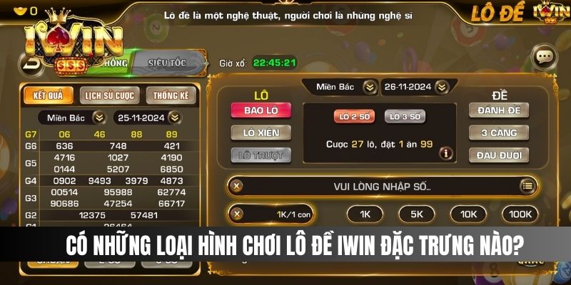 Có những loại hình chơi Lô Đề IWIN đặc trưng nào?