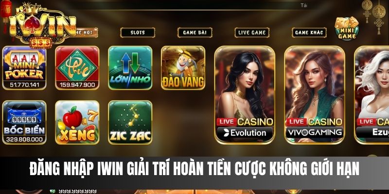 Đăng Nhập IWIN giải trí hoàn tiền cược không giới hạn