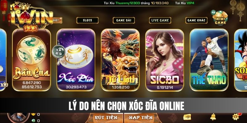 Lý do nên chọn xóc đĩa online 